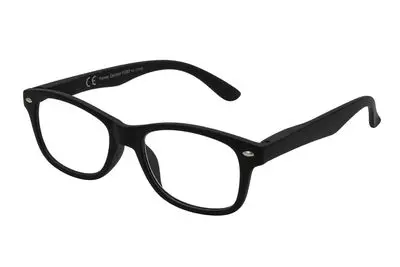 X-reader Læsebrille mat sort med flex stænger