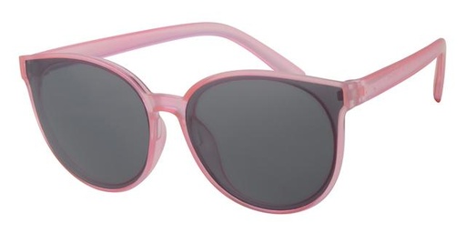 [505086-16015] Børne Solbrille transperant pink med sorte glas