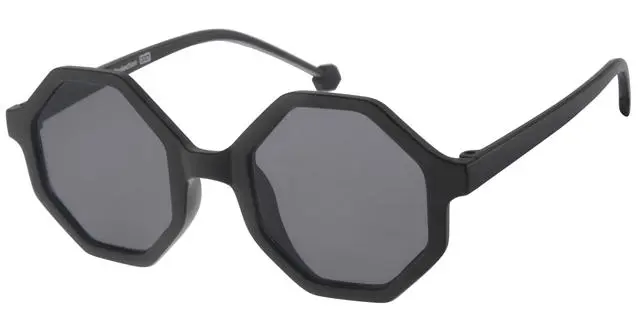 [505230-24031] Børne Solbrille Mat Sort Med Sorte glas