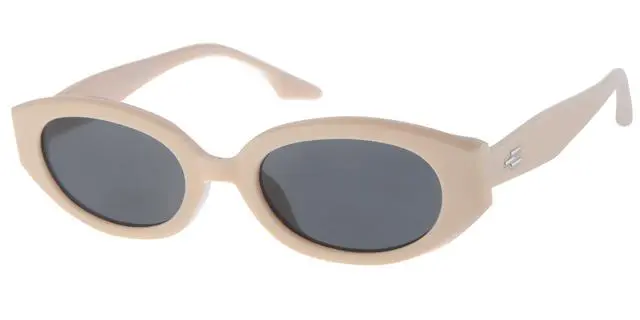 [505252-26031] Børne Solbrille biege med sølv dekoration og Sorte glas