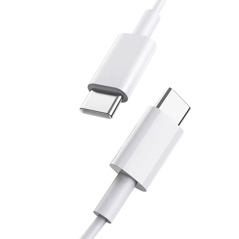 USB C til USB C kabel 2.0 m hvidt 3,0 amp max. 60 watt
