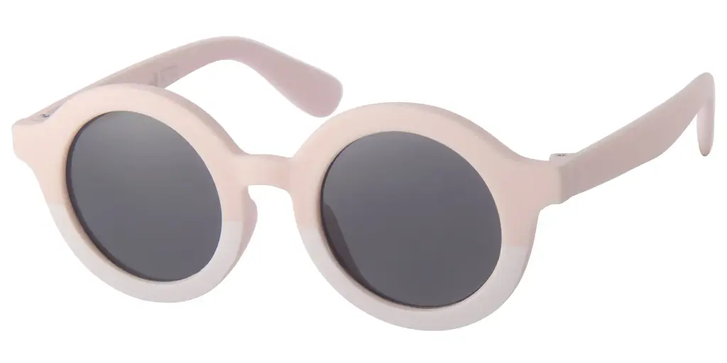 Solbrille  pink hvid med sorte glas