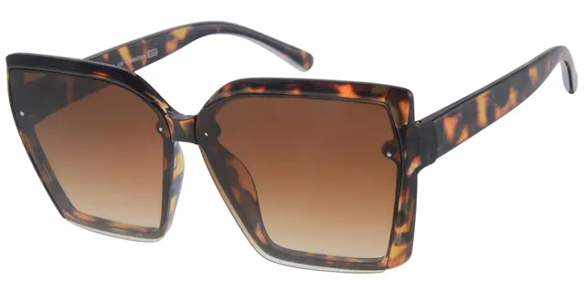 Solbrille brun leopard model med brune graduerede glas