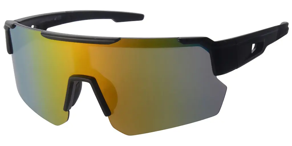 Sports Solbrille sort model med guld coatede glas