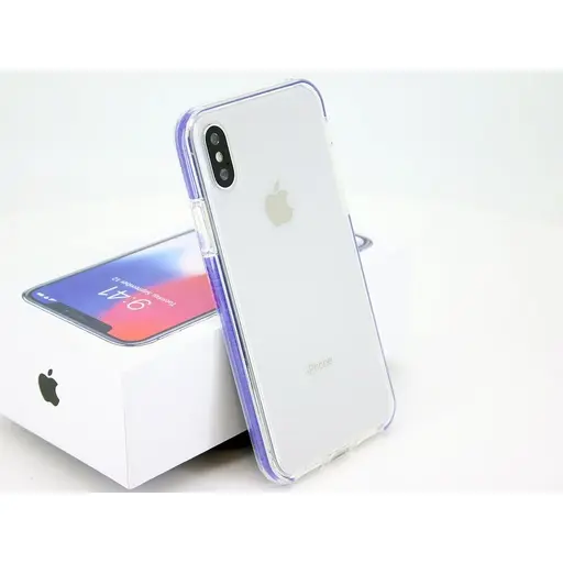 IPHONE SE 7-8 TRANSPARENT COVER MED KONGE BLÅ BUMPER INDENI