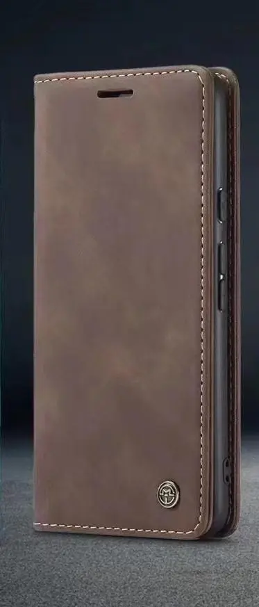 [817014] IPHONE 14 PLUS MAT BRUN VINTAGE LOOK FLIP COVER