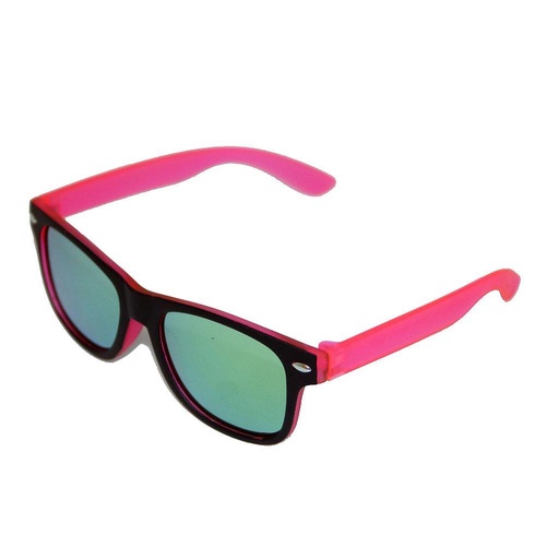 Børne Solbrille sort front pink stænger med coatede glas