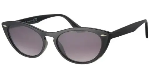 [404399-60791] [404399-60791] Solbrille Dame brille blank sort stel med sorte graduerede glas