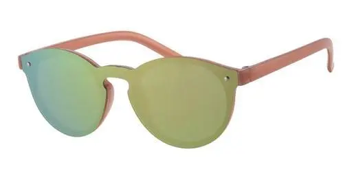 [505174-14013] [505174-14013] Børne Solbrille mat pink med sølv dekoration sorte glas med pink coating