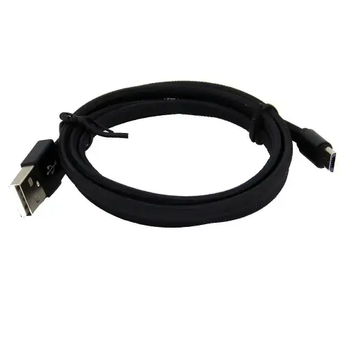 [805638] Micro USB flettet kabel 2m. Sort