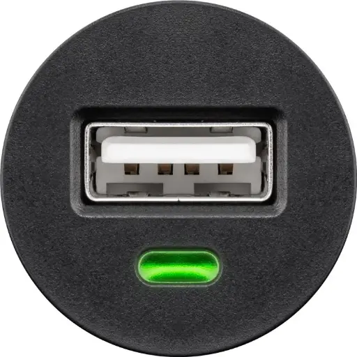 [806539] Bil Lader 12-24 Volt 1.0 AmP sort 1 USB-A Udtag