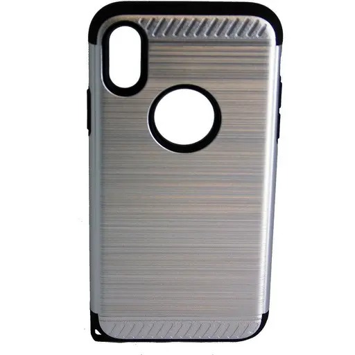 [813006] [813006] IPHONE 10-10S bagcover sølv