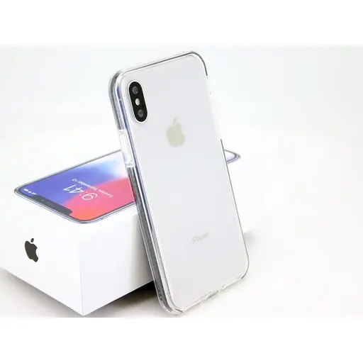 [813022] [813022] IPHONE 10-10S TRANSPERANT COVER MED SORT BUMPER INDENI