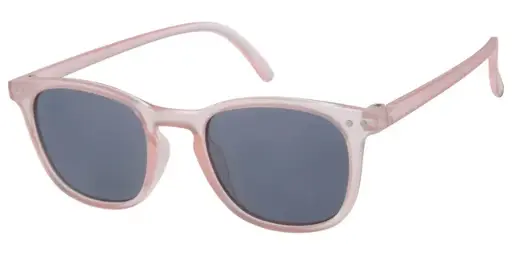 [505277-24037] Børne Solbrille transperant pink med sølv dekoration og Sorte glas