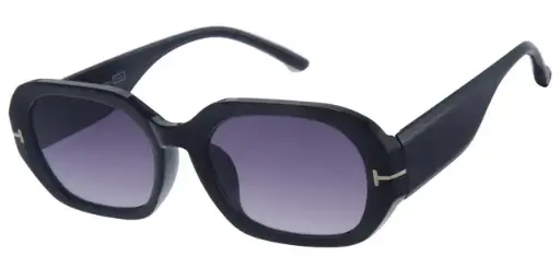 [404465-60831] Solbrille blank sort med guld dekoration samt sorte glas