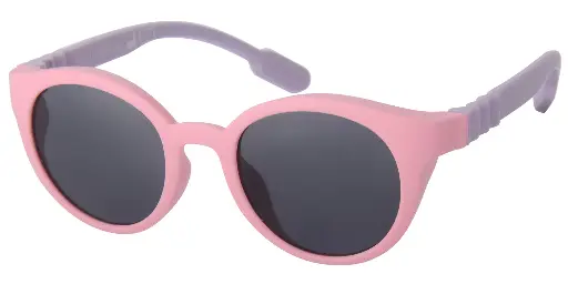 [505317-24042] Solbrille med pink front samt lilla stænger og sorte glas