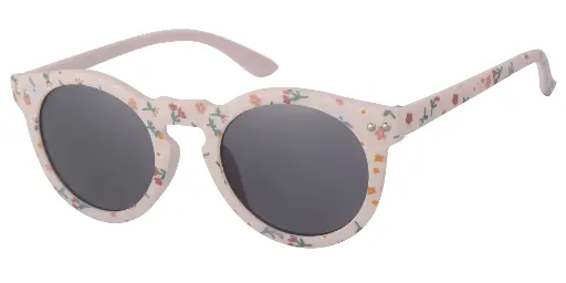 [505326-24045] Solbrille pink med blomster print sorte glas