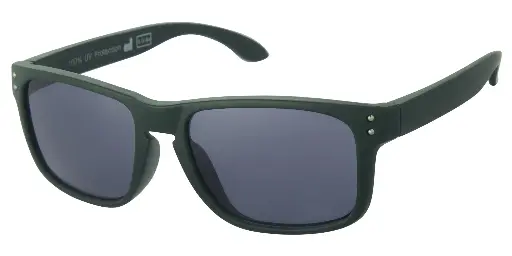 [505330-22019] Solbrille mat grøn sport med sorte glas