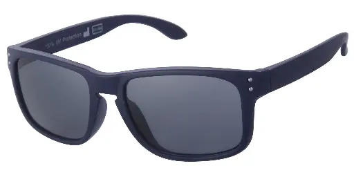 [505331-22019] Solbrille Mat marine blå sport med sorte glas 