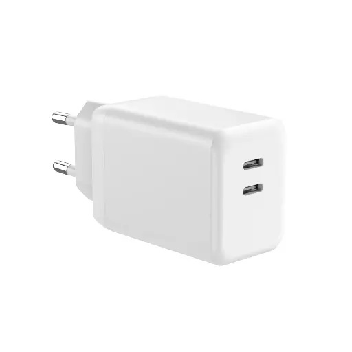 [806585] 240 Volts GaN Lader PD 45 Watt med usb 2 X C udtag