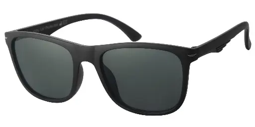 [404531-20267] Solbrille mat sort med grønne glas