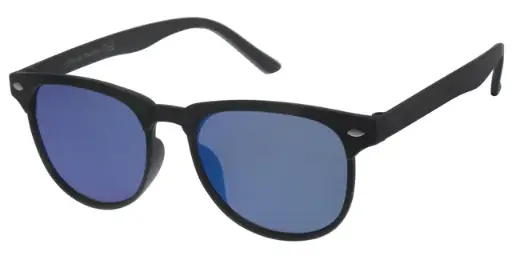 [404554-40464] Solbrille sort model med sølv dekoration blødt gummi overflade samt is blå glas