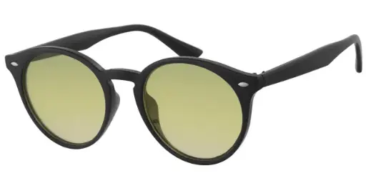 [404556-40479] Solbrille sort model med sølv dekoration samt grøn gradueret til gult glas