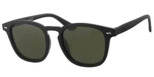 [404559-40485] Solbrille sort model med sølv dekoration samt grønne glas