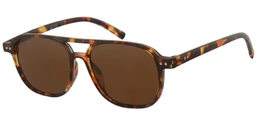 [404563-40488] Solbrille brun leopard Carrera model med sølv dekoration samt brune glas