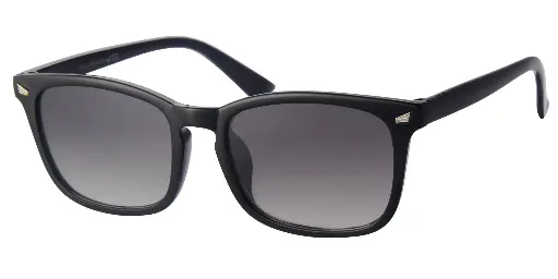 [404565-40501] Solbrille sort model med sølv dekoration samt sort graduerede glas