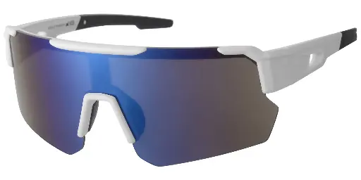 [404609-70193] Sports Solbrille hvid model med is blå coatede glas