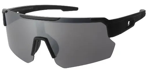 [404611-70193] Sports Solbrille sort model med sølv coatede glas