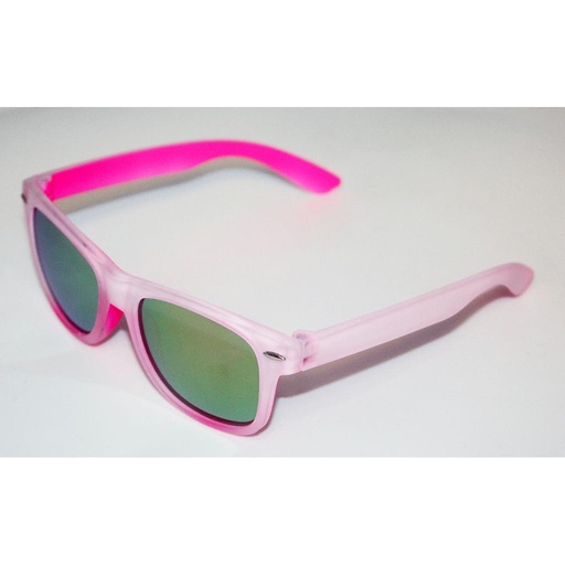 [505033] Børne Solbrille transperant front pink backing med coatede glas