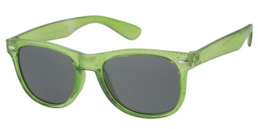 [505039-24014] Børne Solbrille transperant grøn stel med sorte glas