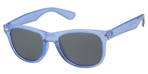 [505040-24014] Børne Solbrille transperant blå stel med sorte glas
